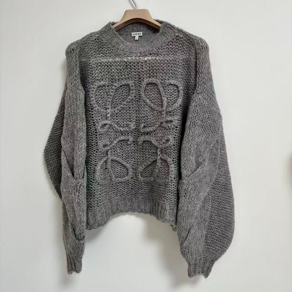 LOEWE Anagram oversized mohair-blend sweater - Picture 4 of 13